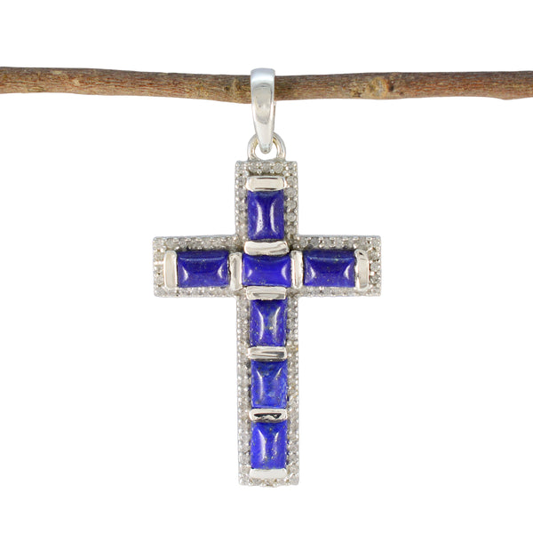Lapis Lazuli Tiny African 92.5 Silver multiple Blue Pendant