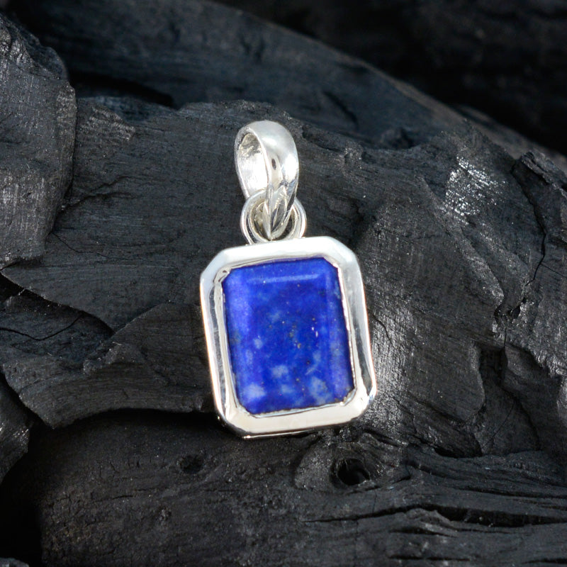 Lapis Lazuli Dainty French Silver Solitaire Lucia wedding Blue Pendant Jewelry