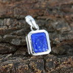 Lapis Lazuli Dainty French Silver Solitaire Lucia wedding Blue Pendant Jewelry