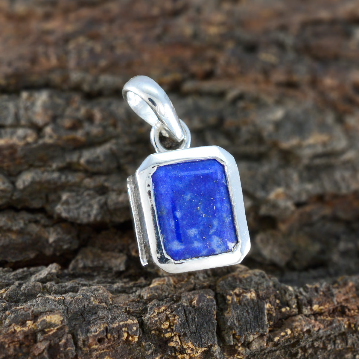 Lapis Lazuli Dainty French Silver Solitaire Lucia wedding Blue Pendant Jewelry