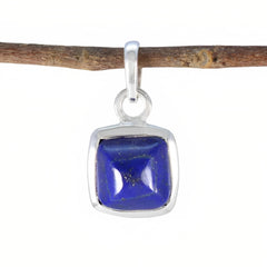 Lapis Lazuli Dainty Italian 92.5 Silver Solitaire Blue Pendant