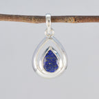 Lapis Lazuli Delicate French Silver Solitaire Noelia Glamorous Blue Pendant Jewelry