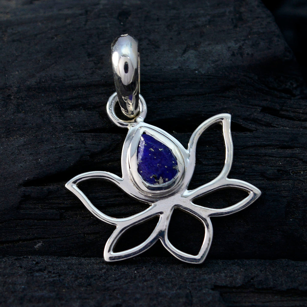 Elegante Japanse 92,5 zilveren solitaire Jiwoo touwdraad blauwe hanger sieraden met lapis lazuli