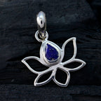 Lapis Lazuli Elegant Japanese 92.5 Silver Solitaire Jiwoo Rope-Wire Blue Pendant Jewellery