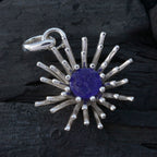 Lapis Lazuli Eye-catching German Sterling Silver Solitaire Rebeca Signet Blue Pendant Jewellery
