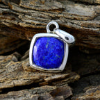 Lapis Lazuli Dainty French Silver Solitaire Nova Romantic Blue Pendant Jewelry