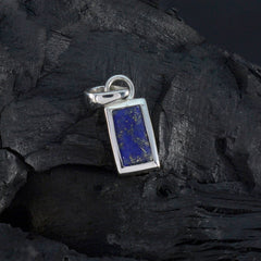 Lapis Lazuli Delicate German 925 Silver Solitaire Tereza Contemporary Blue Pendant Jewelry