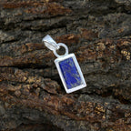 Lapis Lazuli Delicate German 925 Silver Solitaire Tereza Contemporary Blue Pendant Jewelry
