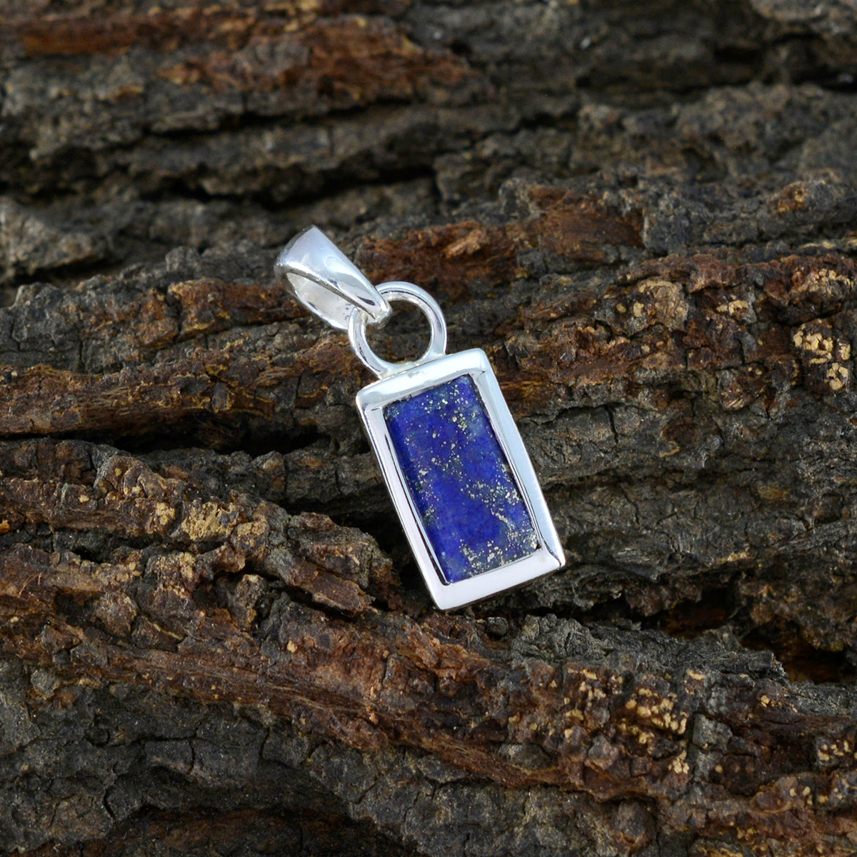 Lapis Lazuli Delicate German 925 Silver Solitaire Tereza Contemporary Blue Pendant Jewelry