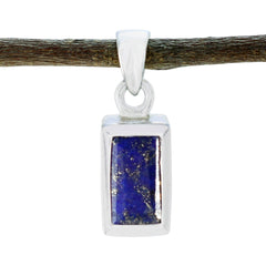 Lapis Lazuli Delicate German 925 Silver Solitaire Blue Pendant
