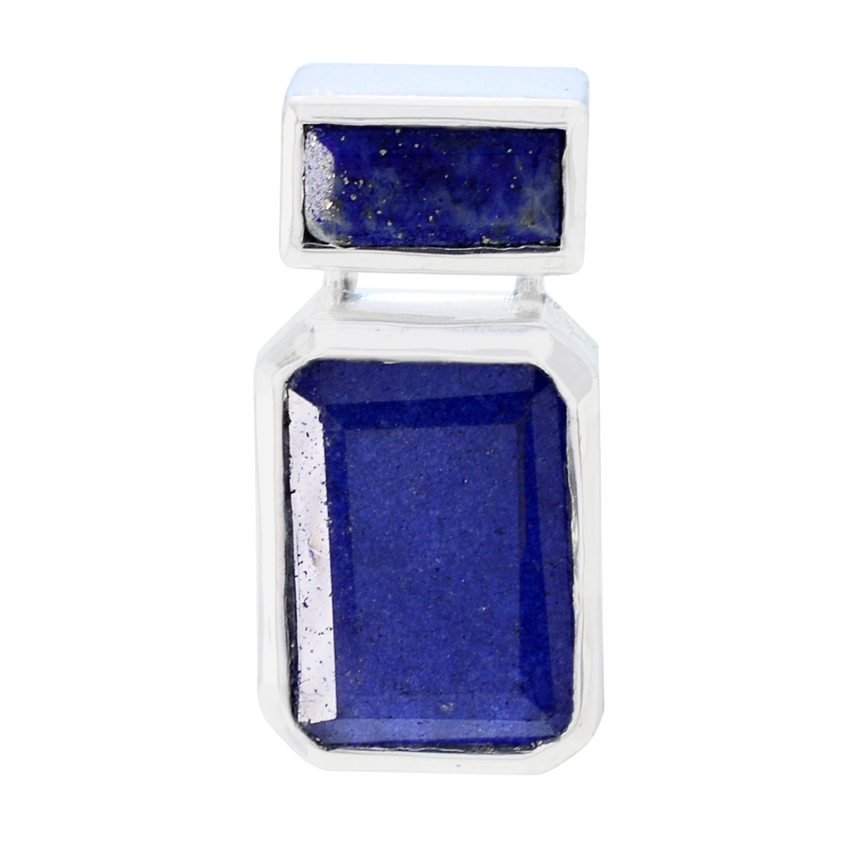Lapis Lazuli Whisper-thin Moroccan 92.5 Silver Toi et Moi Blue Pendant