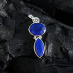 Lapis Lazuli Whisper-thin Russian Sterling Silver Toi et Moi Genesis Modern Blue Pendant Jewellery