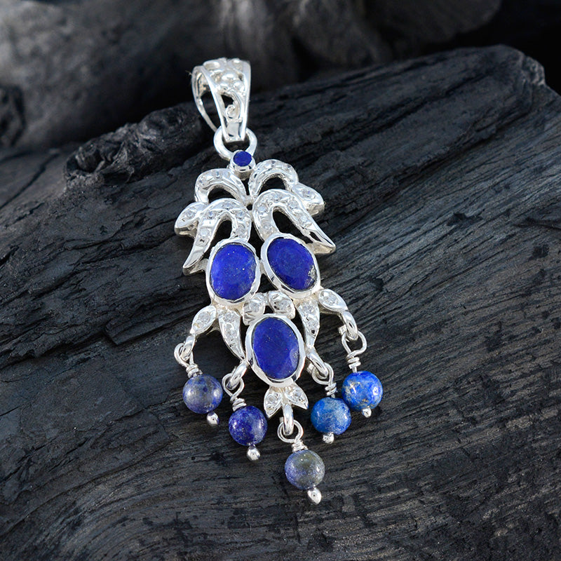 Lapis Lazuli Featherlight Indian 92.5 Silver multiple Putri Cocktail Blue Pendant Jewellery