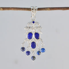 Lapis Lazuli Featherlight Indian 92.5 Silver multiple Putri Cocktail Blue Pendant Jewellery