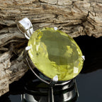 Lemon Quartz Statement Mexican Sterling Silver Solitaire Teresa Traditional Yellow Pendant Jewellery