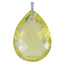Lemon Quartz Tiny Mexican 925 Silver Solitaire Yellow Pendant