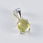 Lemon Quartz Dainty Spanish 92.5 Silver Solitaire Agnes Glamorous Yellow Pendant Jewellery