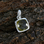 Lemon Quartz Dainty German Sterling Silver Solitaire Olivia Feminine Yellow Pendant Jewellery