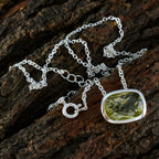 Lemon Quartz Classic German Silver Solitaire Agnes Glamorous Yellow Pendant Jewelry