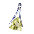 Lemon Quartz Dainty Italian Silver Solitaire Bruna Modern Yellow Pendant Jewelry