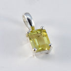 Lemon Quartz Dainty Spanish Silver Solitaire Victoria Feminine Yellow Pendant Jewelry