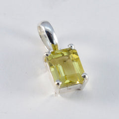 Lemon Quartz Dainty Spanish Silver Solitaire Victoria Feminine Yellow Pendant Jewelry