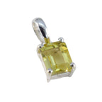 Lemon Quartz Dainty Spanish Silver Solitaire Victoria Feminine Yellow Pendant Jewelry