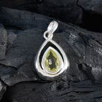 Lemon Quartz Delicate German Sterling Silver Solitaire Patricia Sophisticated Yellow Pendant Jewellery