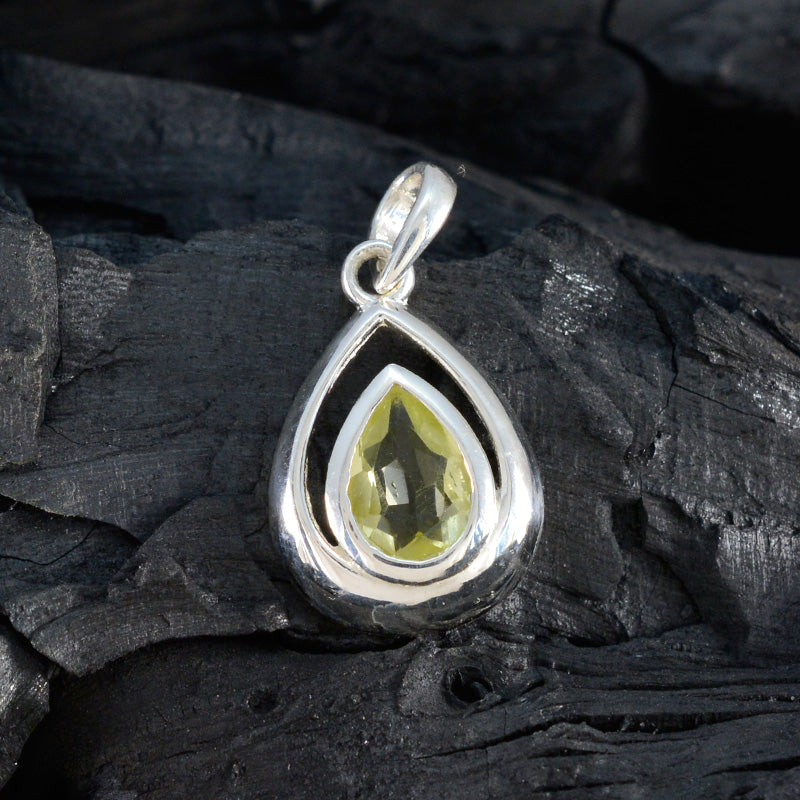 Lemon Quartz Delicate German Sterling Silver Solitaire Patricia Sophisticated Yellow Pendant Jewellery