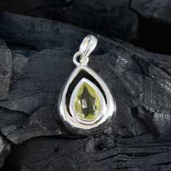 Lemon Quartz Delicate German Sterling Silver Solitaire Patricia Sophisticated Yellow Pendant Jewellery