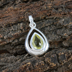 Lemon Quartz Delicate German Sterling Silver Solitaire Patricia Sophisticated Yellow Pendant Jewellery