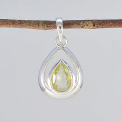 Lemon Quartz Delicate German Sterling Silver Solitaire Patricia Sophisticated Yellow Pendant Jewellery