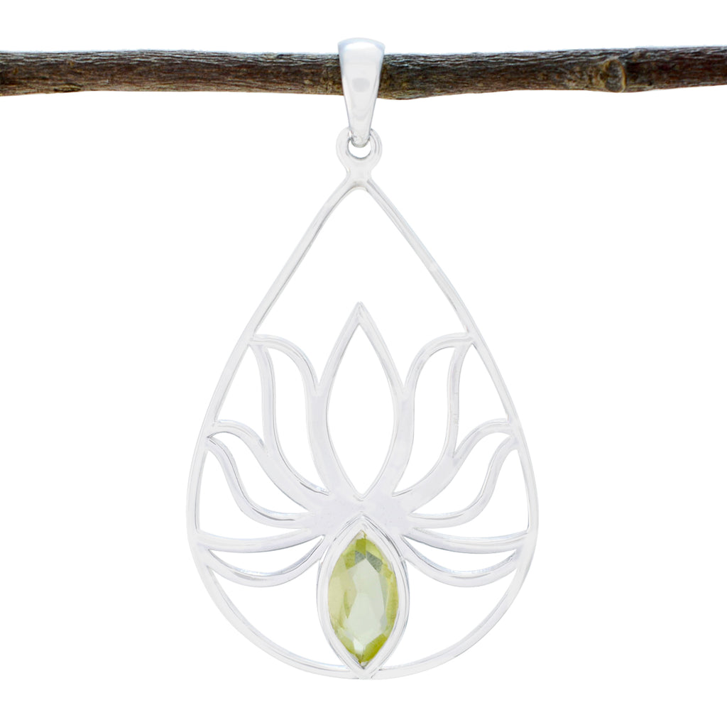 Lemon Quartz Dainty Italian Silver Solitaire Yellow Pendant