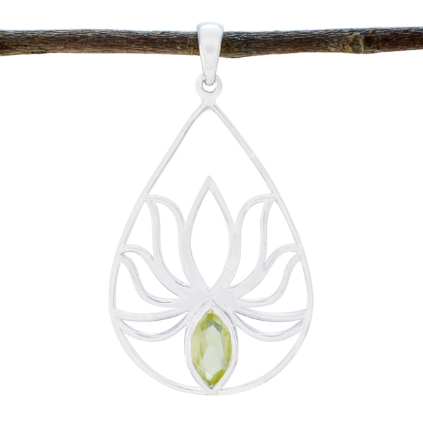 Lemon Quartz Dainty Italian Silver Solitaire Yellow Pendant