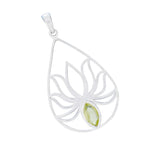 Lemon Quartz Dainty Italian Silver Solitaire Giulia Rope-Wire Yellow Pendant Jewelry