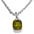 Lemon Quartz Whisper-thin Italian Sterling Silver Solitaire Lili propsel Yellow Pendant Jewellery