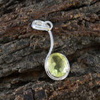 Lemon Quartz Elegant Japanese 925 Silver Solitaire Sakura Romantic Yellow Pendant Jewelry