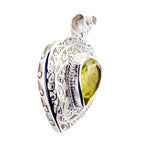 Lemon Quartz Statement Italian 92.5 Silver Solitaire Camila Victorian Yellow Pendant Jewellery