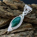 Malachite Eye-catching American 92.5 Silver Solitaire Ana Rope-Wire Green Pendant Jewellery
