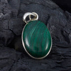 Malachite Featherlight Latin American 925 Silver Solitaire Sophia Feminine Green Pendant Jewelry