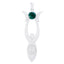 Malachite Tiny Italian 925 Silver Solitaire Green Pendant
