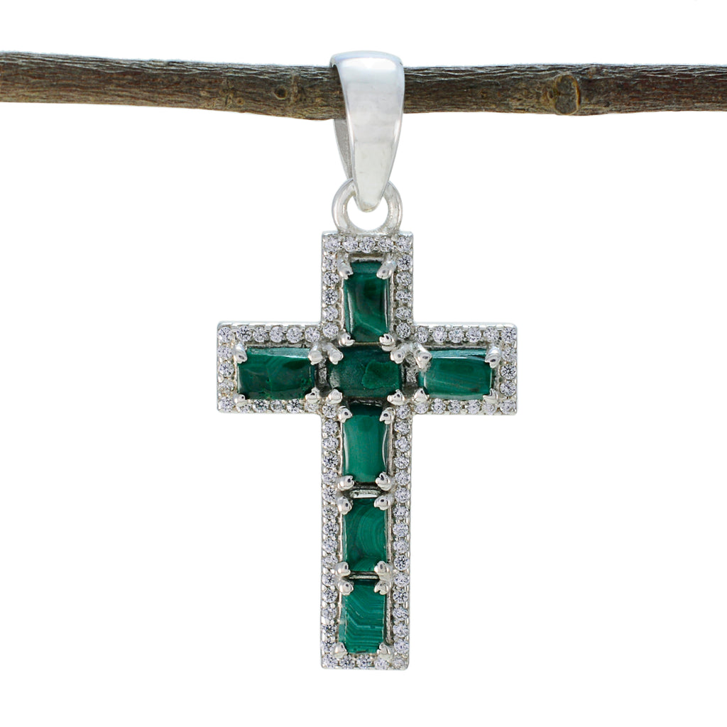 Malachite Whisper-thin African Silver multiple Green Pendant