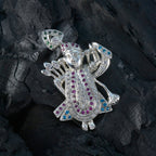 Multi CZ Dainty Australian Sterling Silver multiple Zoey Heart multicolor Pendant Jewellery