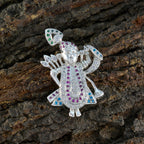 Multi CZ Dainty Australian Sterling Silver multiple Zoey Heart multicolor Pendant Jewellery