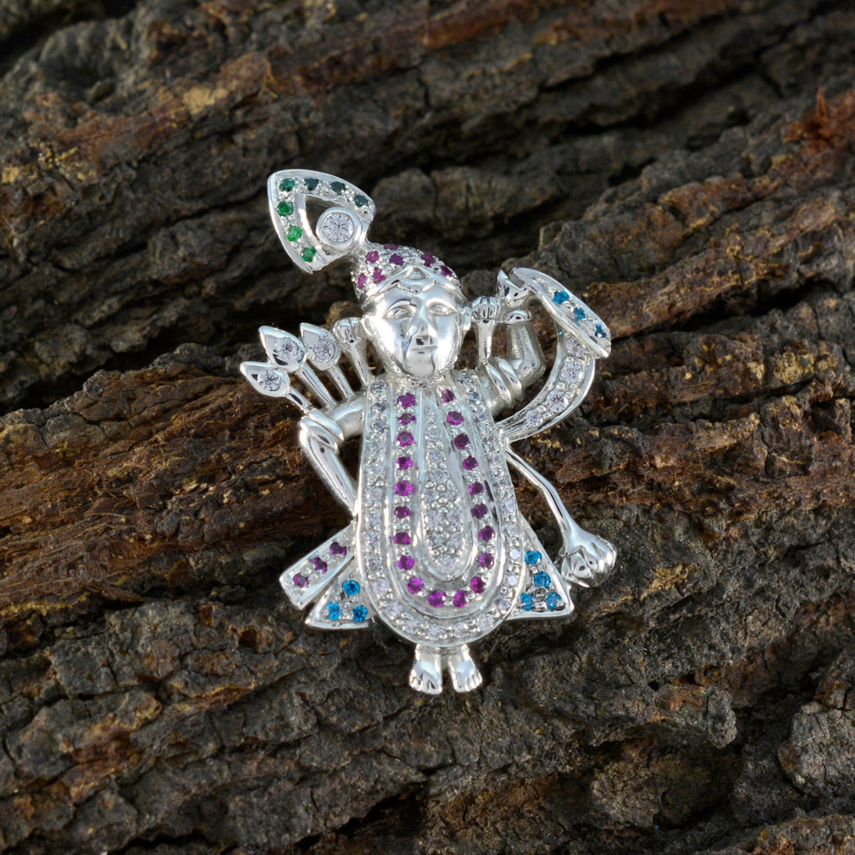 Multi CZ Dainty Australian Sterling Silver multiple Zoey Heart multicolor Pendant Jewellery