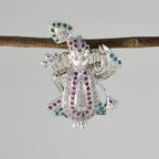 Multi CZ Dainty Australian Sterling Silver multiple Zoey Heart multicolor Pendant Jewellery