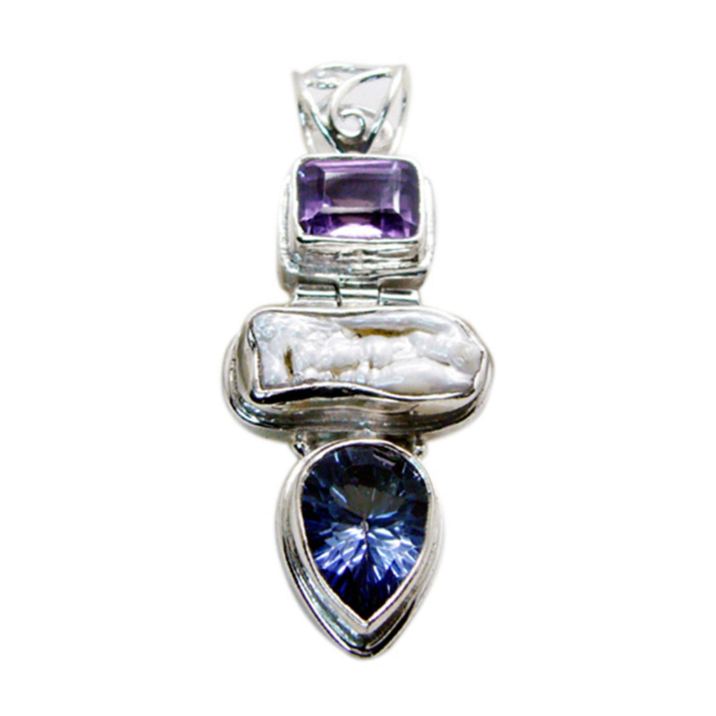 Mother of Pearl Chunky Latin American 92.5 Silver Trilogy White Pendant