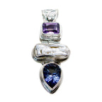 Mother of Pearl Chunky Latin American 92.5 Silver Trilogy White Pendant