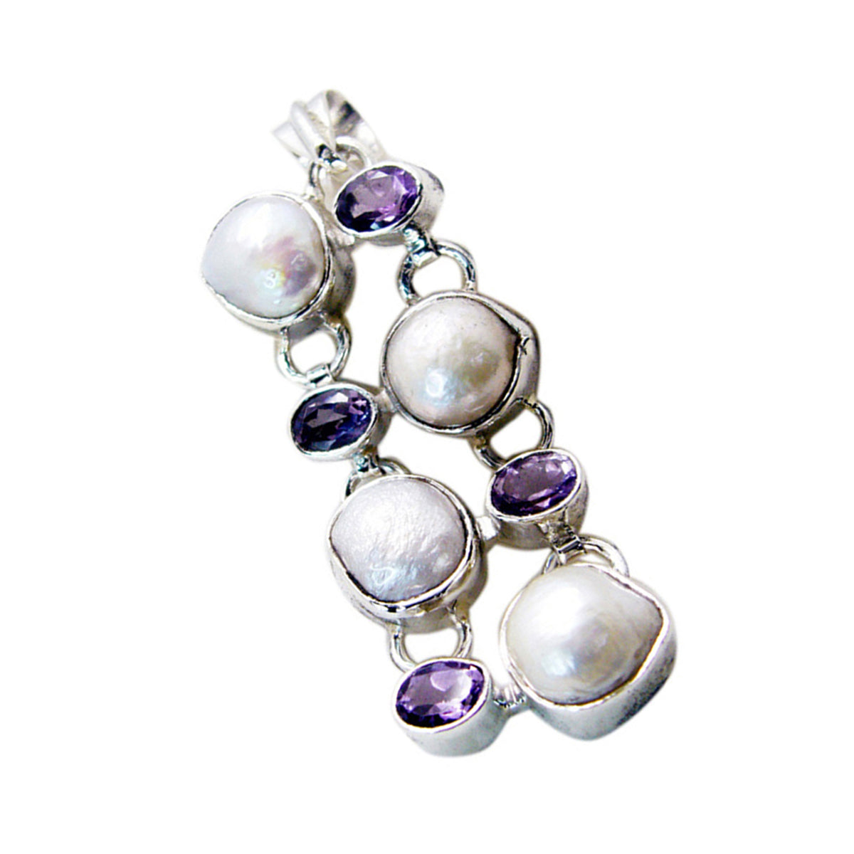 Mother of Pearl Chunky Turkish 92.5 Silver multiple Clara Traditional White Pendant Jewellery