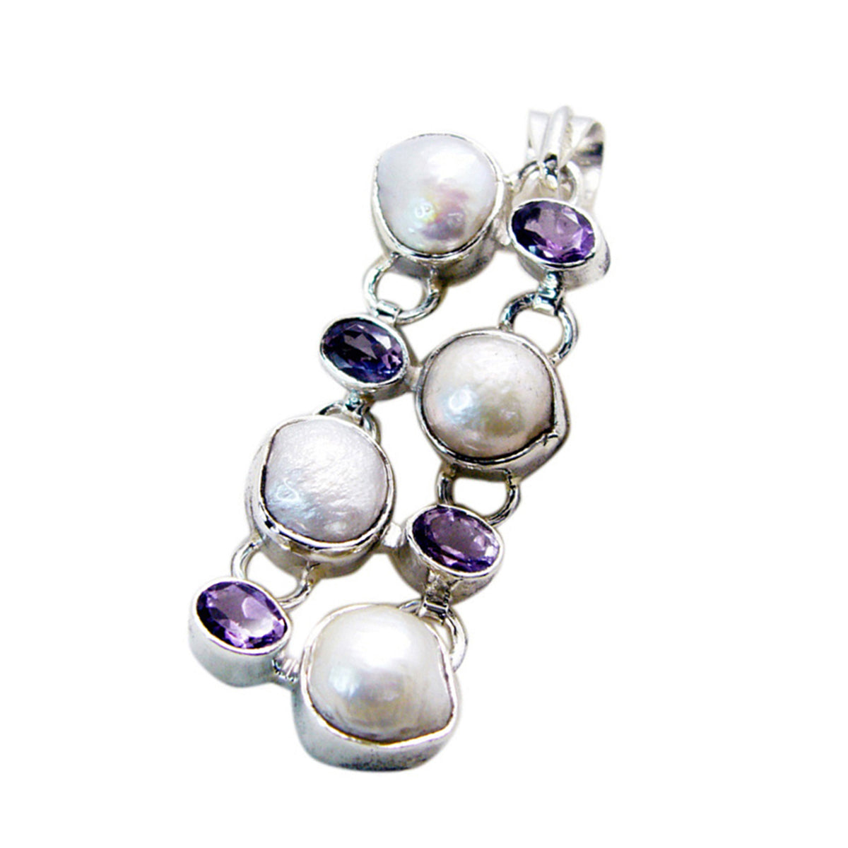 Mother of Pearl Chunky Turkish 92.5 Silver multiple Clara Traditional White Pendant Jewellery